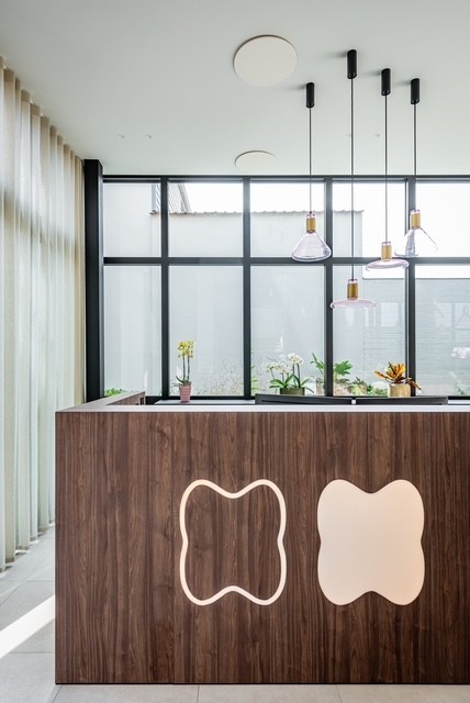 Receptie van Oostand Tandartspraktijk met logo